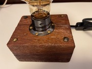 Lampa drewniana Edison retro loft Hand made