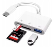 CZYTNIK KART 2W1 DO USB-C DO IPHONE ADAPTER PRZEJŚCIÓWKA MICRO SD/TF 256GB