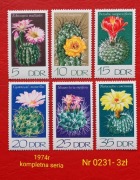 Znaczki flora:0231: kwiaty- DDR/NRD 1974r **