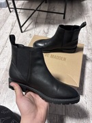 Czarne Chelsea boots Steve Madden - klasyczne skórzane botki, rozmiar 37