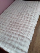 Koc futro królika biały 160x200 cm