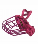 BRONZEDOG Oddychający metalowy kosz kaganiec dla dużych psów,