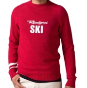 Sweter Rossignol Signature Czerwony Kaszmir Wełna Merino Nowy L