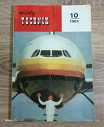 Młody technik 10 / 1983 motocykl Sokół 200 samochody włoskie samoloty 
