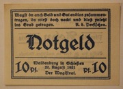 WAŁBRZYCH 10 Pfennig 1921 Waldenburg Schlefien 