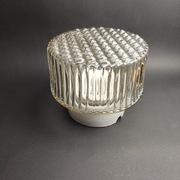 Plafon szklany na podstawie ceramicznej - unikatowy wzór - lata 70