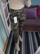 Spodnie jeansowe moro wysoki stan ZARA r. 34