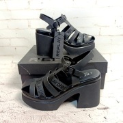 Replay sandały damskie 39 nowe czarne platformy logo premium lux chunky