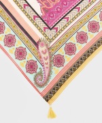 Duża orientalna chusta kolorowa wzory paisley bawełna pareo hijab turban