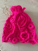 Czapka zimowa damska handmade 3D haft