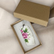 zawieszka/naszyjnik z porcelany Chodzież - upcycling, rękodzieło, prezent