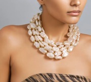 Duży naszyjnik - Imitacja pereł barokowych