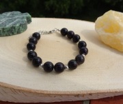 Bransoletka Purpuryt kamienie naturalne zapięcie Rękodzieło