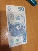 50 zł 2016 rok serria AZ1445557, destrukt