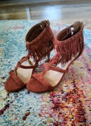 Skórzane brązowe sandałki Tamaris 38 39