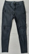 Czarne Spodnie Jeansy