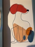 Plakat A3, czekający pies 