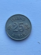 Islandia 25 aurar 1968 rok