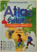 Atlas świata z naklejkami i plakatem. Odkrywaj i poznawaj świat.