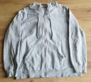 Bluza z kapturem rozpinana szara – klasyczny fason, stan bdb