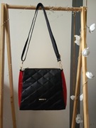 Torebka damska czerwono czarna