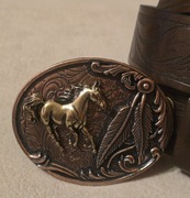 Skórzany pasek JEŹDZIECKI Koń Arabski dla Hodowcy KONI. Jeździectwo. Konik.
