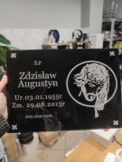 Tabliczka nagrobkowa na grób płyta czarna grawer pomnik tablica