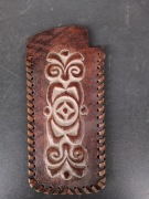 Skórzany pokrowiec na okulary z okresu PRL 