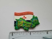 Magnes na lodówkę  - 211f. Republika Mordowii MAPA Flaga