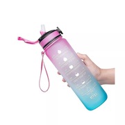 Butelka motywacyjna 1L | z miarką i słomką | BPA free | sportowa bidon
