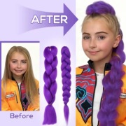 Syntetyczne włosy fioletowe – styl Rumi, Łowczynie Demonów