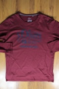 Koszulka s.Oliver r. XXL bordowa męska dł rękaw bawełniana 