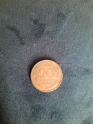 France 20 Centimes 1969 Coin unikatowa moneta
