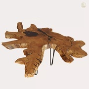 Stół kawowy 120x100 cm z czeczoty, blat 8 cm