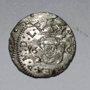 Zygmunt III Waza, Szeląg 1616, Wilno Srebro 0.82 g. Średnica 16 mm.