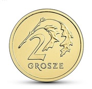 2 grosze z 2021 roku - stan menniczy z woreczka