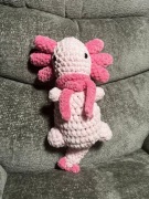 Pluszowy handmade axolotl