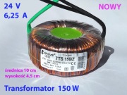 Transformator toroidalny 150W  230V/24V 6,25A