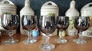 Kieliszki do wina platynowane PRL