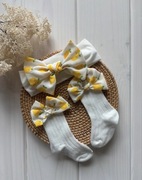 Skarpetki z opaską szeroką kokarda dla niemowlaka niemowlęce 6-12