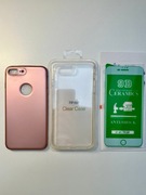 2 Nowe Etui, Case, Obudowa iPhone 7/8 Plus+, szkło ekran