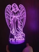Anioł Stróż Lampka nocna z pilotem. personalizacja