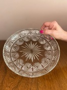 Oryginalny kryształowy talerz z czasów PRL-u