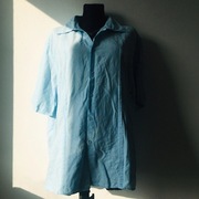 koszula len bawełna jasnoniebieska curves 50 52 54 56