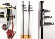 Zestaw 2x MANFROTTO AutoPole 032 wys. 3,7m z uchwytami na tła. Foto studio.