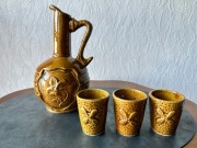 Karafka ceramiczna z kieliszkami