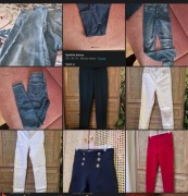 Spodnie nowe i używane zestaw 9 par rozmiar 34