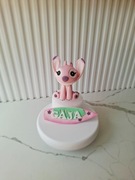 Angel z bajki Stitch oraz tabliczka figurka z masy cukrowej na tort