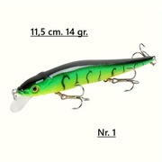 Przynęty twarde typu Wobler. 4 kolory