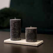 Świece na podstawce marmumowej / Zestaw prezentowy
